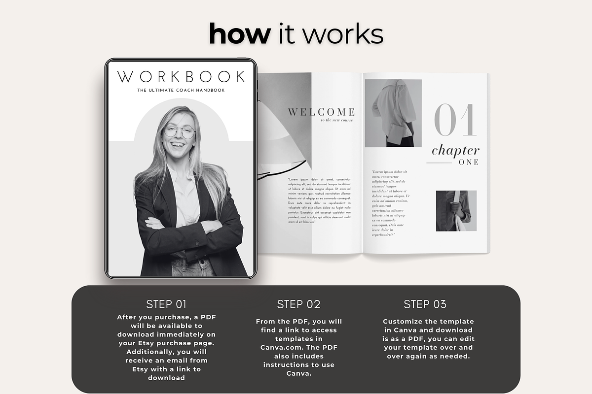 Coaching Workbook Canva Template preview 2
