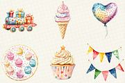 Polka Dot Kids Birthday Clipart, an Illustration by OK Design (Thumbnail 5 of 5)