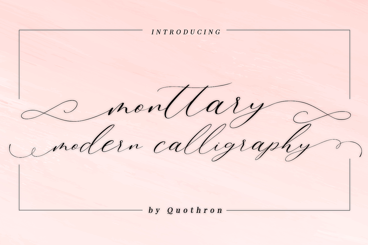 Monttary - Modern calligraphy font preview 3