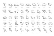 Animal icons. Vector icon set, an Animal Illustration by Tettygreen (Thumbnail 2 of 3)