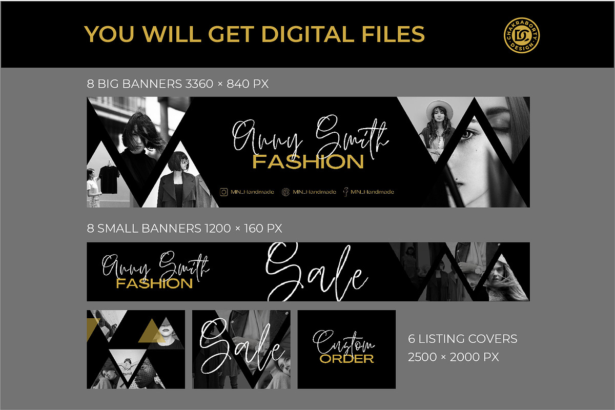 Editable ETSY shop template Canva, a Websites & App Template by Chakraborty Design (Photo 2 of 7)