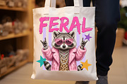 Feral Funny Raccoon PNG, a Work Illustration by Sublimation Artist (Thumbnail 8 of 9)