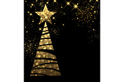 Golden Christmas trees set, a Decorative Illustration by Vjom (Thumbnail 11 of 12)