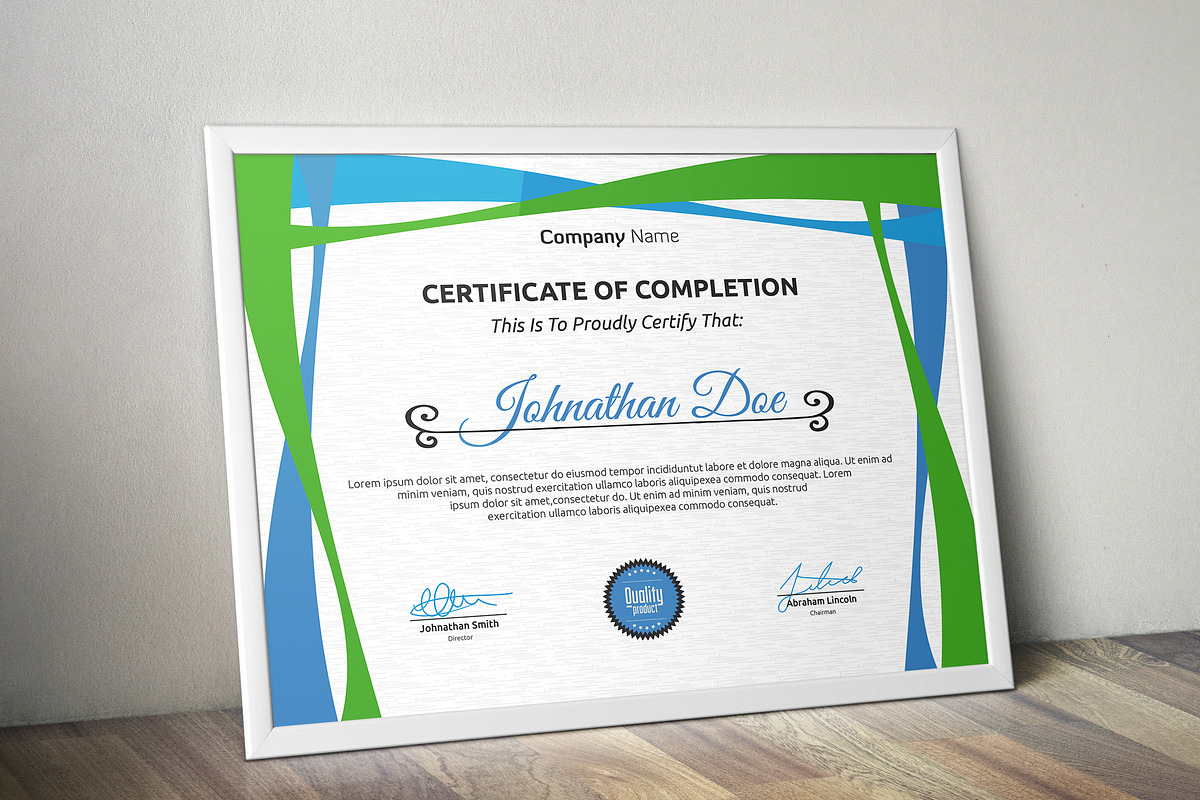 Certificate Word | PSD | AI, a Stationery Template by Curve Design (Photo 3 of 6)