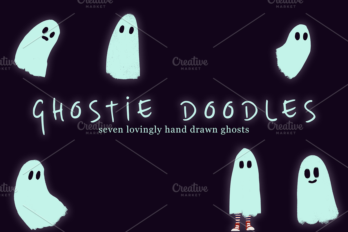 Ghostie Doodles, an Illustration by pinkdrinksoul (Photo 1 of 5)