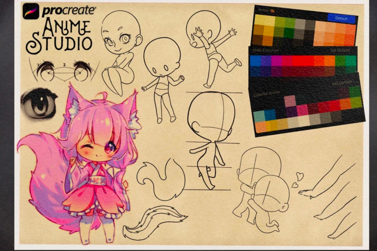 Anime studio Drawing chibi XL, a Brush Add-On by Studio.Valhalla