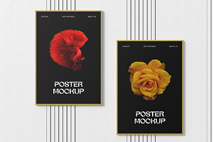 Poster Frame Mockup Set Template, a Product Mockup by graphypix