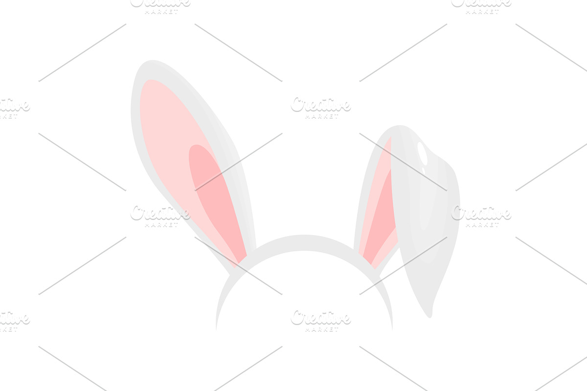 Rabbit ears realistic vector, an Object Illustration by the8monkey