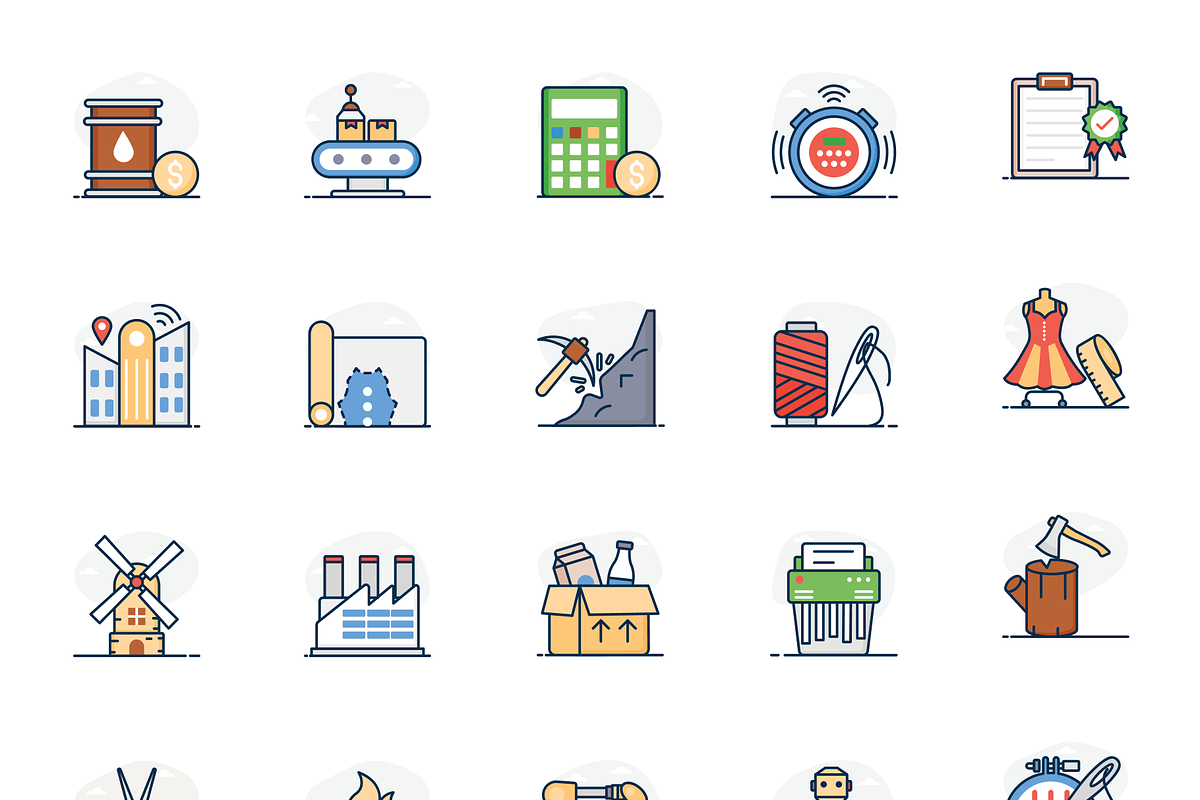 Industrial Production Icons, an Object Illustration by Brickclay (Photo 5 of 7)