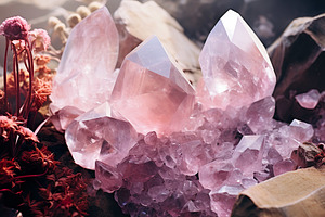 Rose Quartz Crystal, a Nature Photo by k.tay