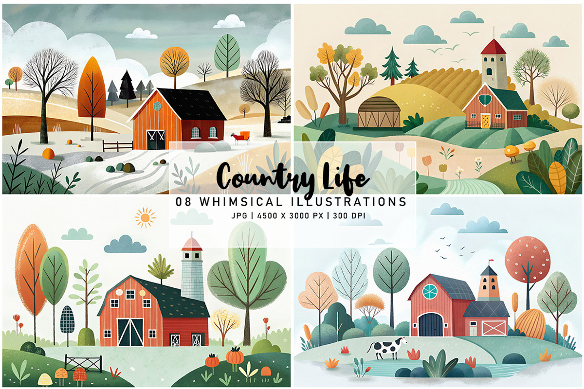 Country Life, a Decorative Illustration by Digital Art Creations (Photo 3 of 6)