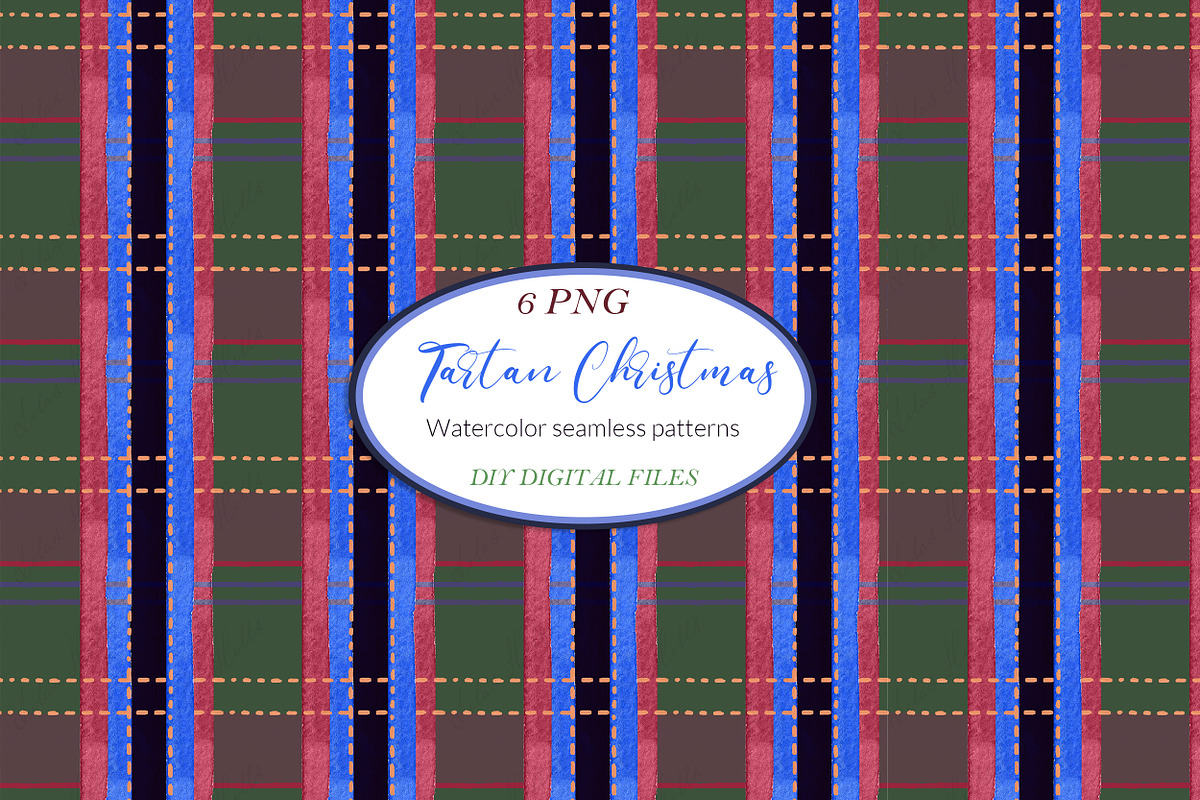 Christmas Tartan Seamless Patterns, a Pattern Graphic by LABFcreations (Photo 2 of 6)