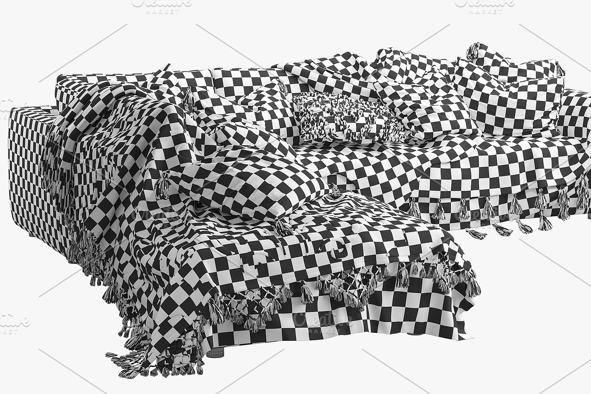 EQ3 Cello 3-Piece Sectional Sofa, a Furniture 3D Model by 3dmitruk (Photo 10 of 10)