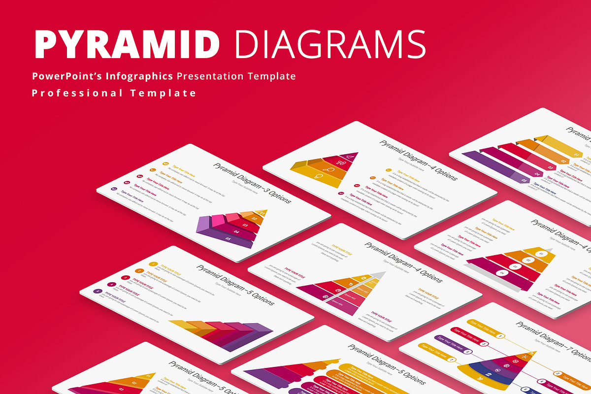 Pyramid Diagrams PowerPoint template, a Presentation Template by GraphicStan (Photo 1 of 8)