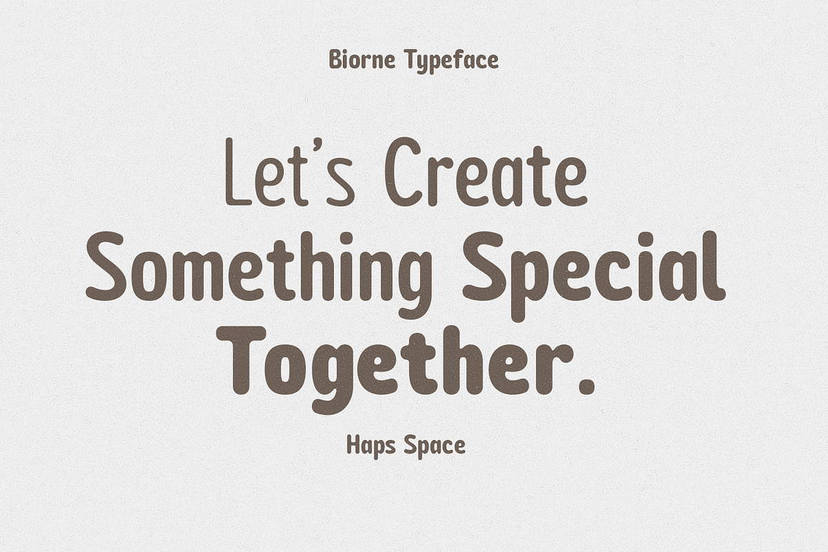 Biorne - Display Rounded Typeface, a Font by Haps Space (Photo 16 of 16)
