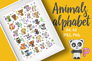 Animals alphabet poster, an Animal Illustration by Pippi Draws (Thumbnail 1 of 2)