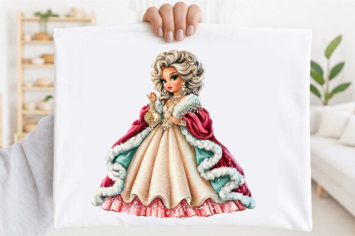 Christmas Glam Lady Clipart Bundle, a Seasonal Illustration by SVGArt (Photo 5 of 5)