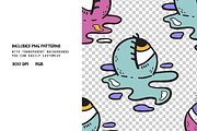 Weird Love Pattern & Clipart Set, a Pattern Graphic by Palette Pursuit (Thumbnail 3 of 5)