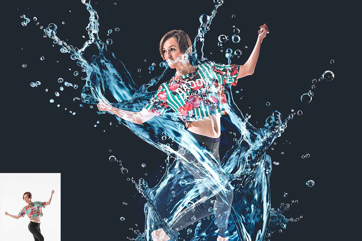 Water Splash Effect Photoshop Action, an Action Add-On by Studio Retouch (Photo 9 of 11)