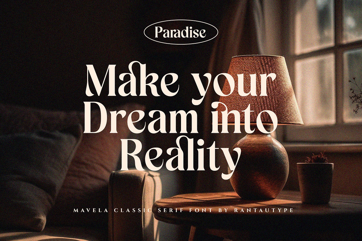 Mavela Unique Classic Serif font, a Serif Font by RantautypeStudio (Photo 2 of 17)