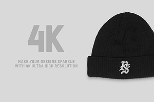 Champion CS4003 Cuffed Beanie Mockup