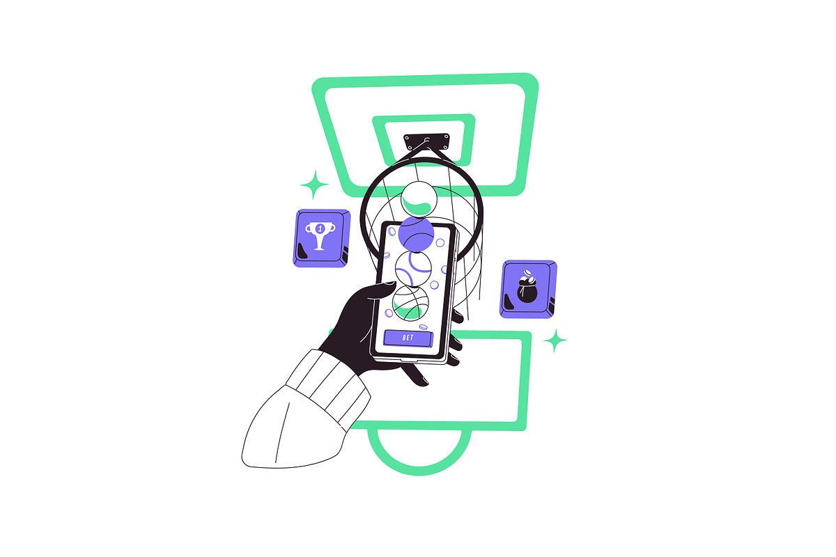 Gambling people bet on sports online, a Sport Illustration by PaperTrident (Photo 12 of 13)