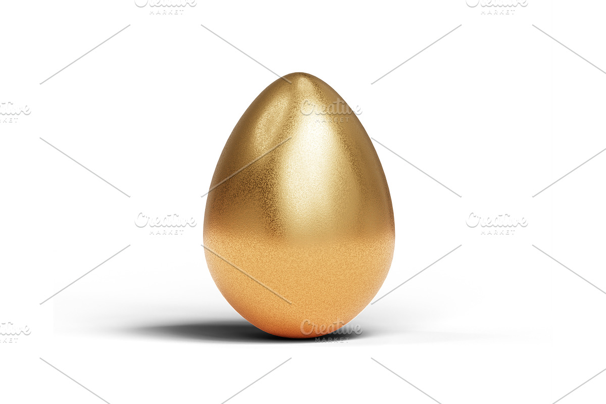Golden egg, transparent background, an Object Illustration by Frostroomhead