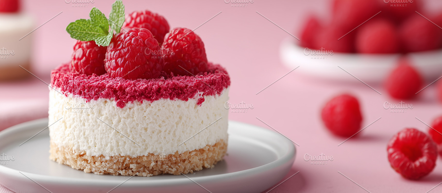Delicious raspberry cheesecake, a Food & Drink Photo by MistyDay