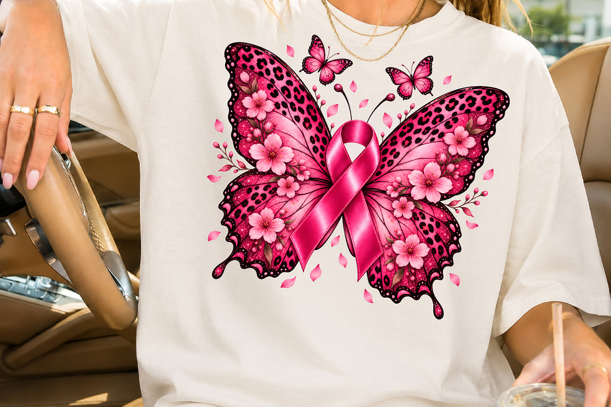 Breast Cancer Awareness Butterfly, a Seasonal Illustration by Rose Art (Photo 2 of 4)