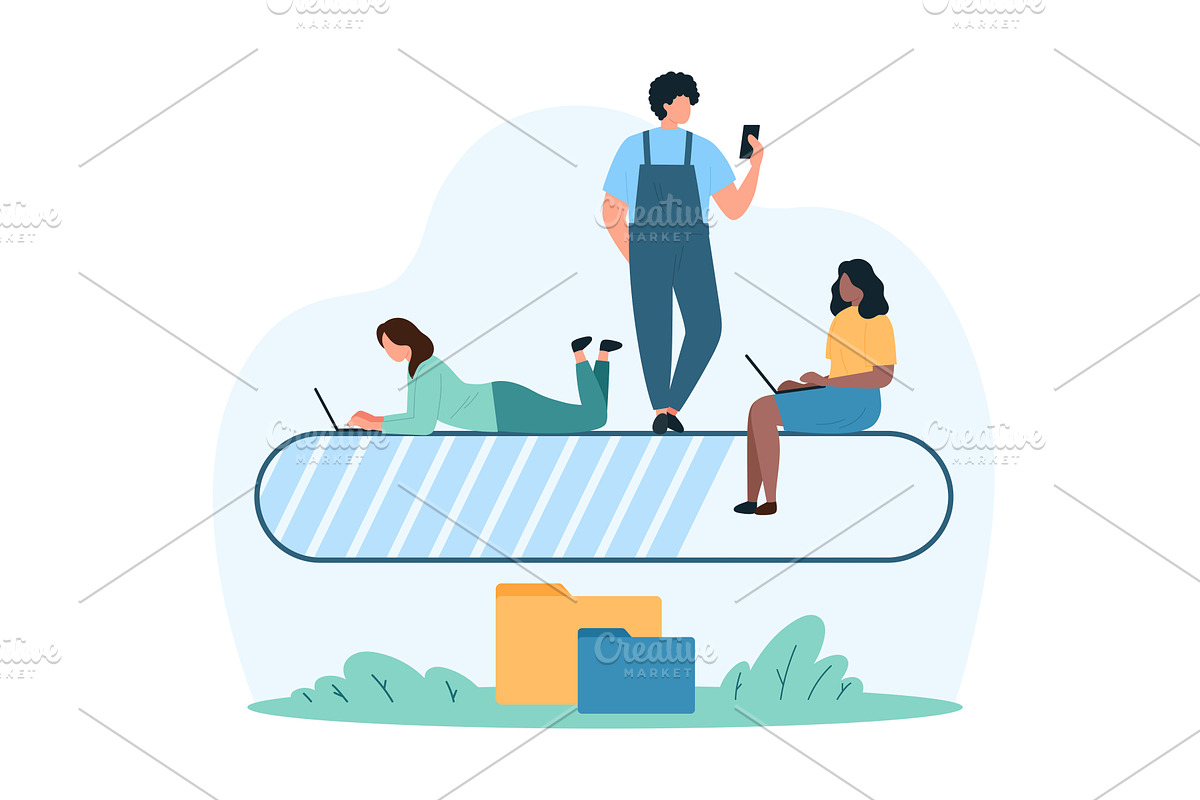 Progress loading bar digital, a Technology Illustration by Flashvector