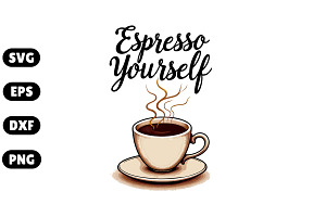 Espresso Yourself – Fun Coffee #1, an Illustration by Awieee1