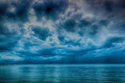 Stormy featuring stormy, sky, and sea, a Nature Photo by Olezzo