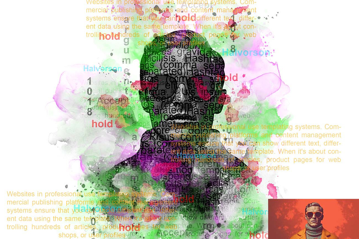 Creative Typography Text Portrait FX, an Action Add-On by Studio Retouch (Photo 4 of 11)
