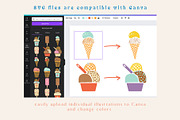 Ice Cream Season Vector Set, a Food Illustration by Olya Haifisch (Thumbnail 7 of 8)