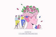 Mental Health & Positive Mind Growth, an Object Illustration by Partikusi Design (Thumbnail 2 of 3)