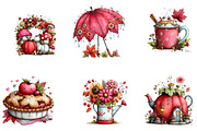 Whimsical Fall Harvest Clipart, a Seasonal Illustration by CreationArt (Thumbnail 3 of 5)
