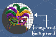 Mardi Gras Mask PNG, an Illustration by Canvas Craft (Thumbnail 2 of 6)