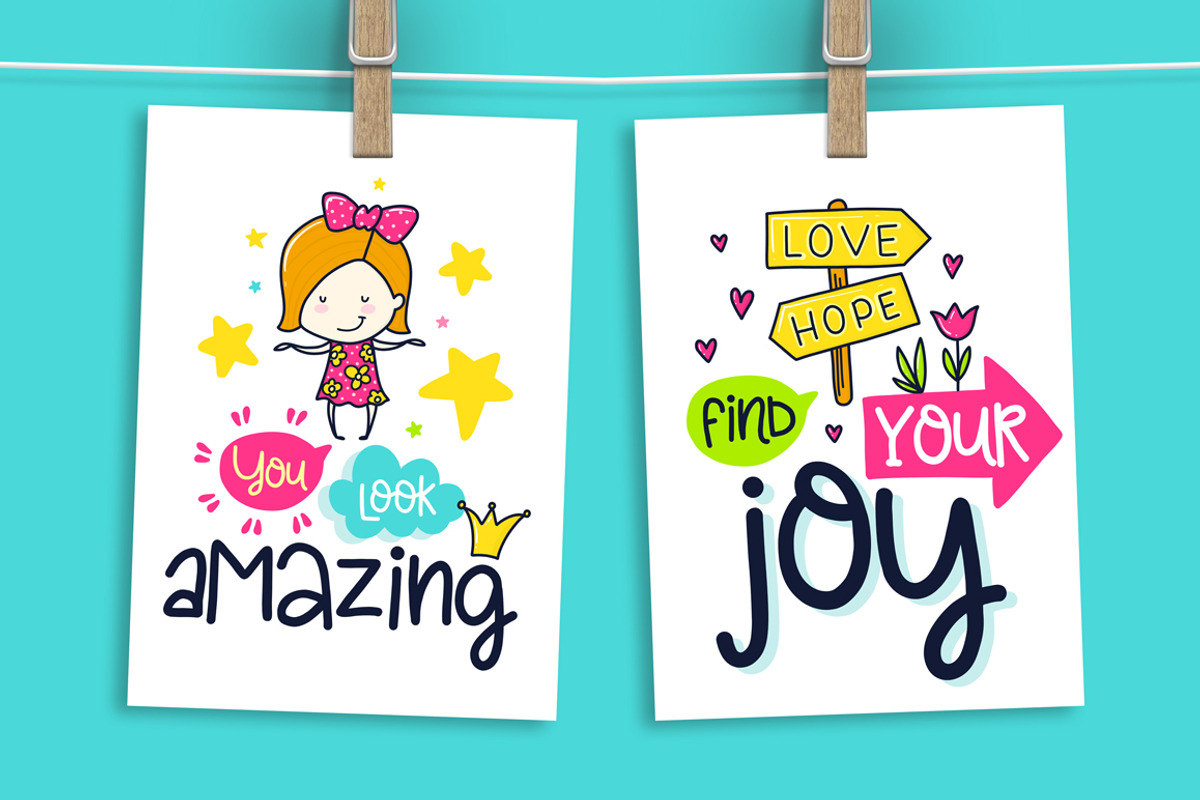 36 Funny Color Cards with Quote, a Card Template by Velliniki (Photo 5 of 5)