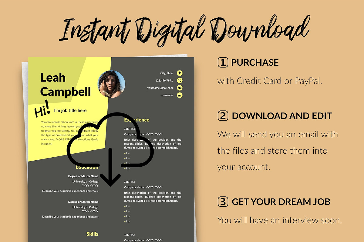 Modern Resume Design / CV - Leah, a Resume Template by Templates Design Co. (Photo 14 of 17)