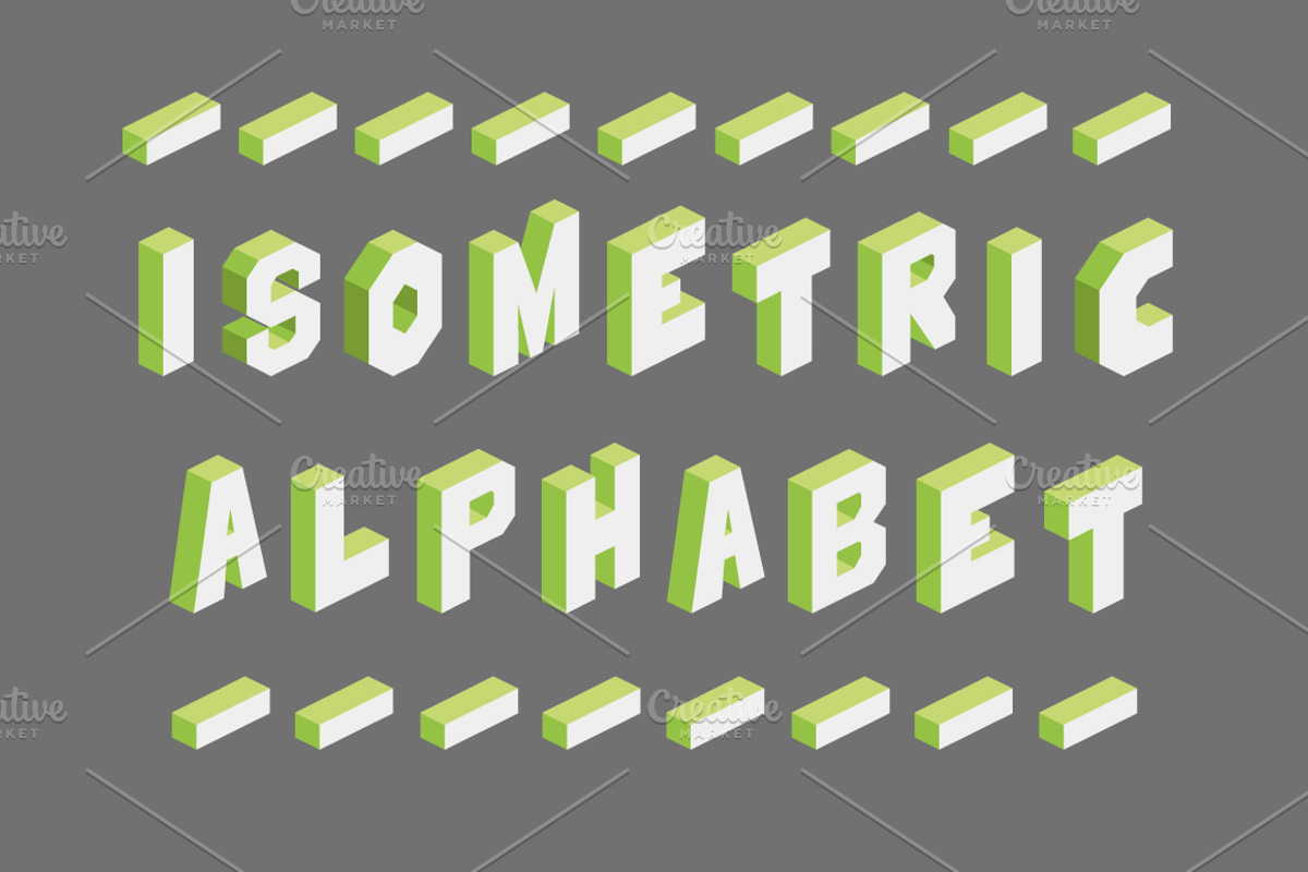 Isometric Alphabets, an Illustration by asantosg (Photo 1 of 4)