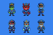 Monster Police Mascot Illustration, an Illustration by Riswan Ratta (Thumbnail 2 of 3)