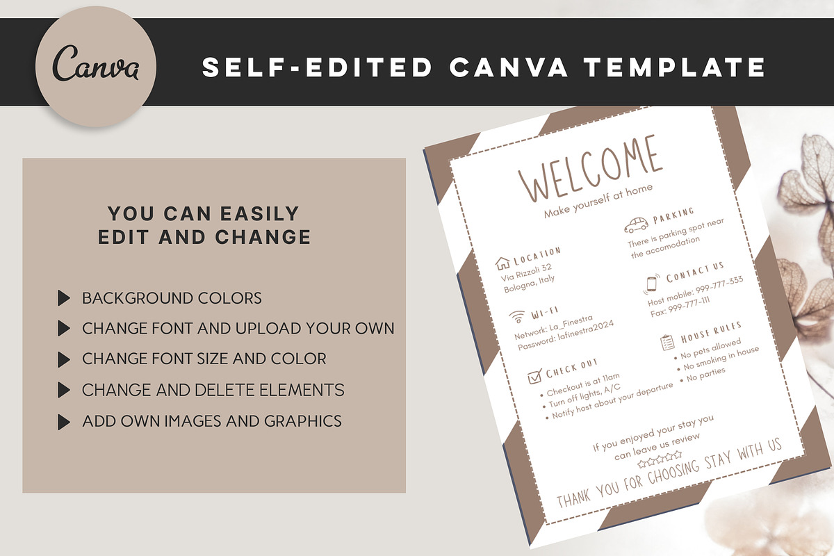 Welcome sign for Airbnb hosts, a Poster Template by Design House (Photo 3 of 15)