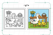Bold Easy Mom Moments Coloring Pages, a Decorative Illustration by Ink Gallery (Thumbnail 9 of 9)
