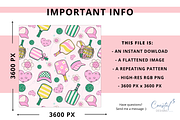 Pickleball Seamless Pattern, a Pattern Graphic by Coastal 5 Designs (Thumbnail 3 of 3)