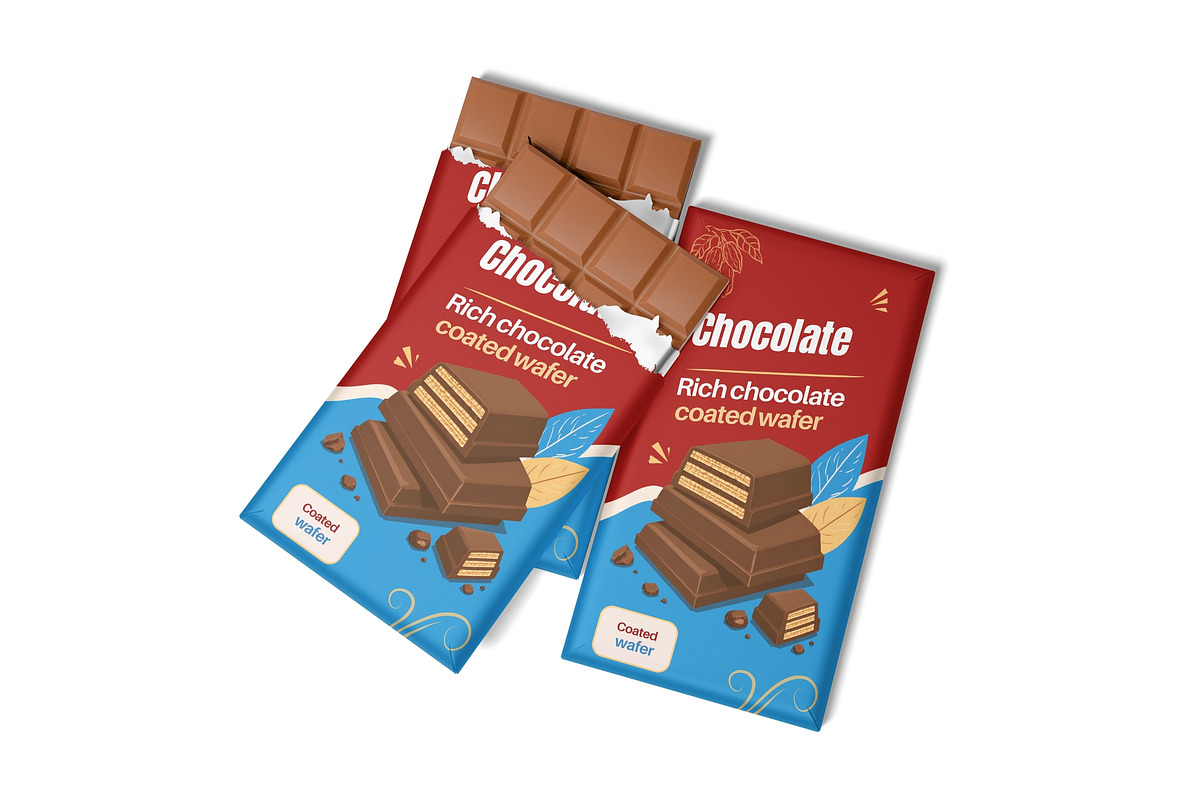 Chocolate Bar Opened Mockup Set, a Packaging Mockup by DSNA Mockup (Photo 2 of 5)