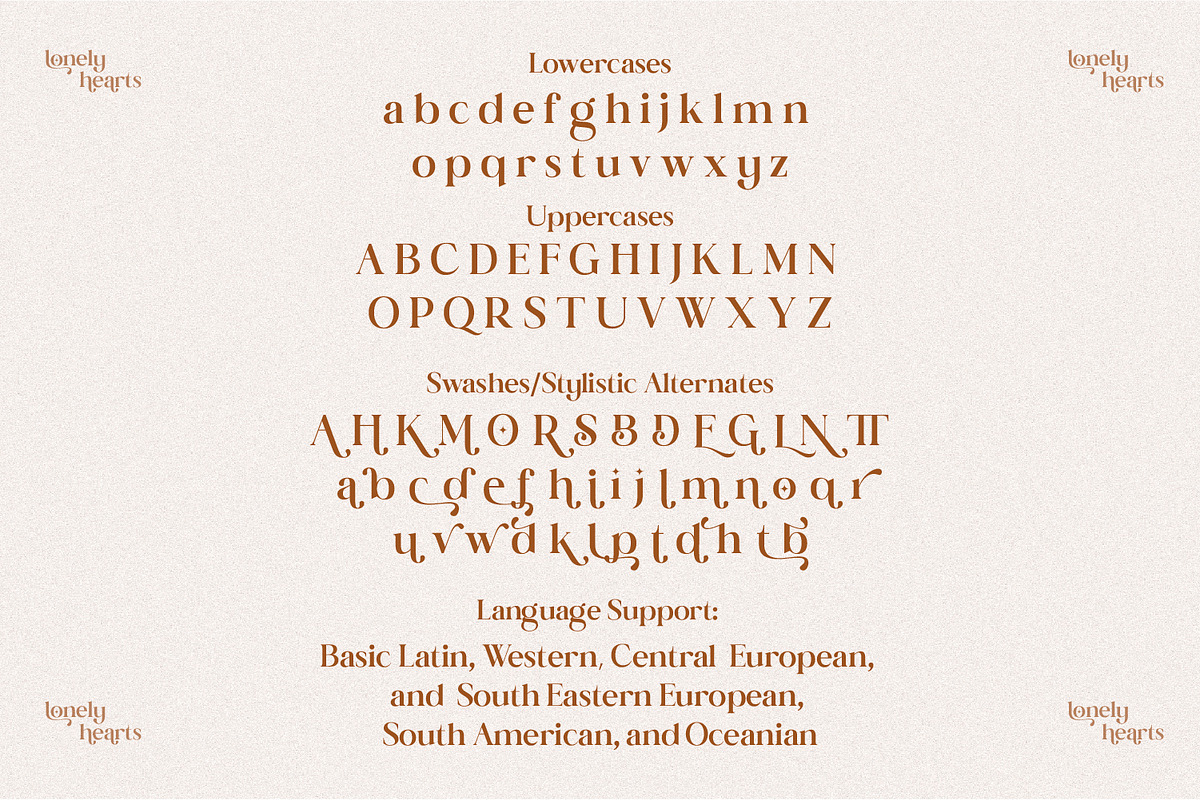 Lonely Hearts A Display Font, a Serif Font by Prestige Artsy Studio (Photo 9 of 10)