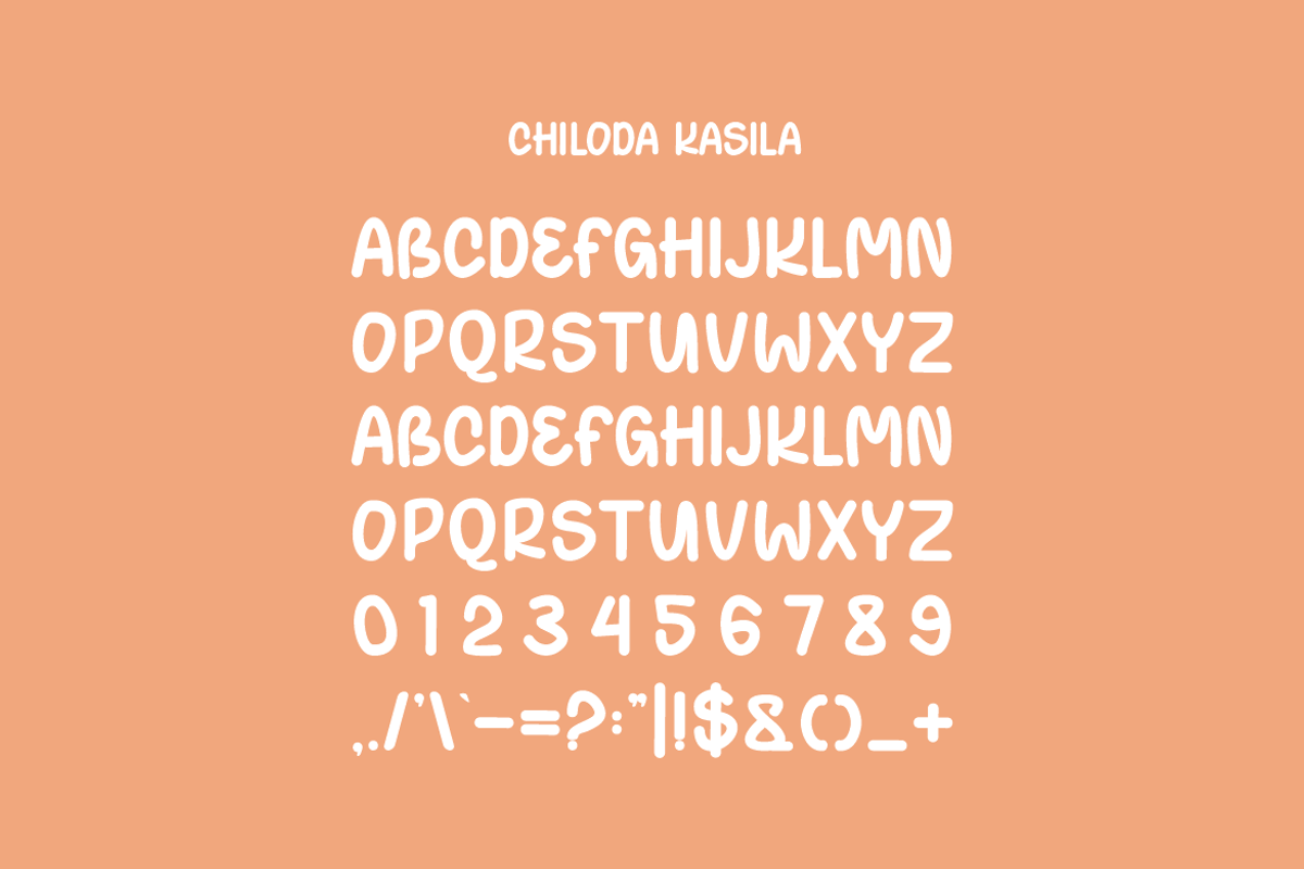 Chiloda Kasila - Kids Font, a Sans Serif Font by Iqsiart Studio (Photo 4 of 6)