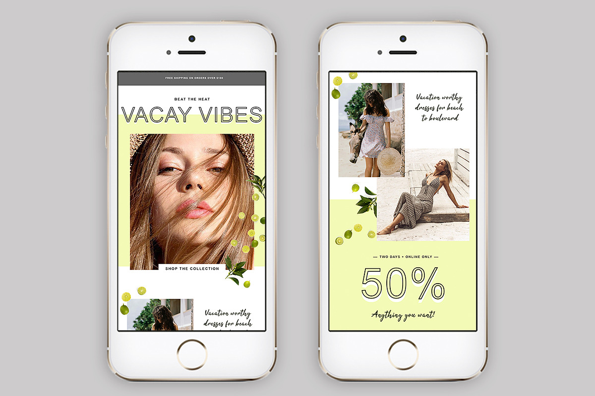 Tropical Fashion Email Template, an Email Template by Edit & Go Templates (Photo 5 of 8)