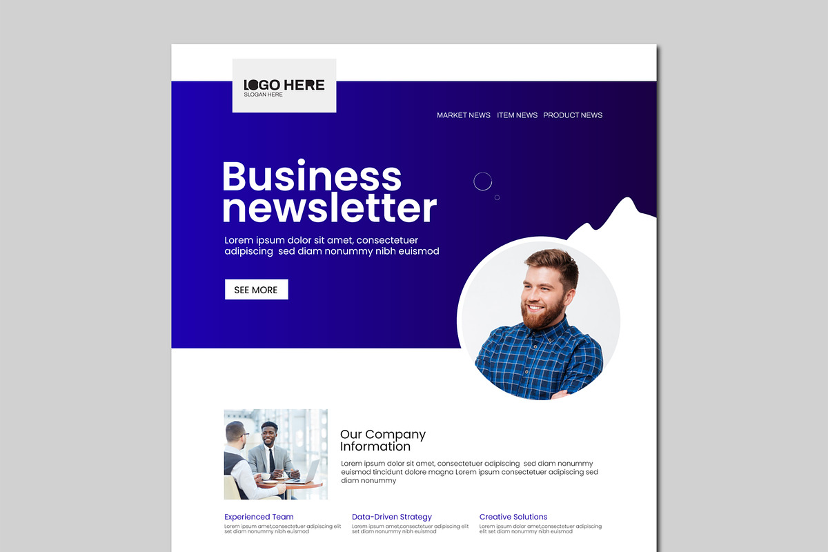 Email Newsletter Design, a Landing Page Template by ContestDesign (Photo 2 of 4)