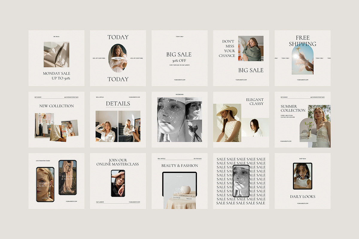 CANVA PS Instagram Posts Templates, a Social Media Template by Love Radiation Studio (Photo 15 of 22)